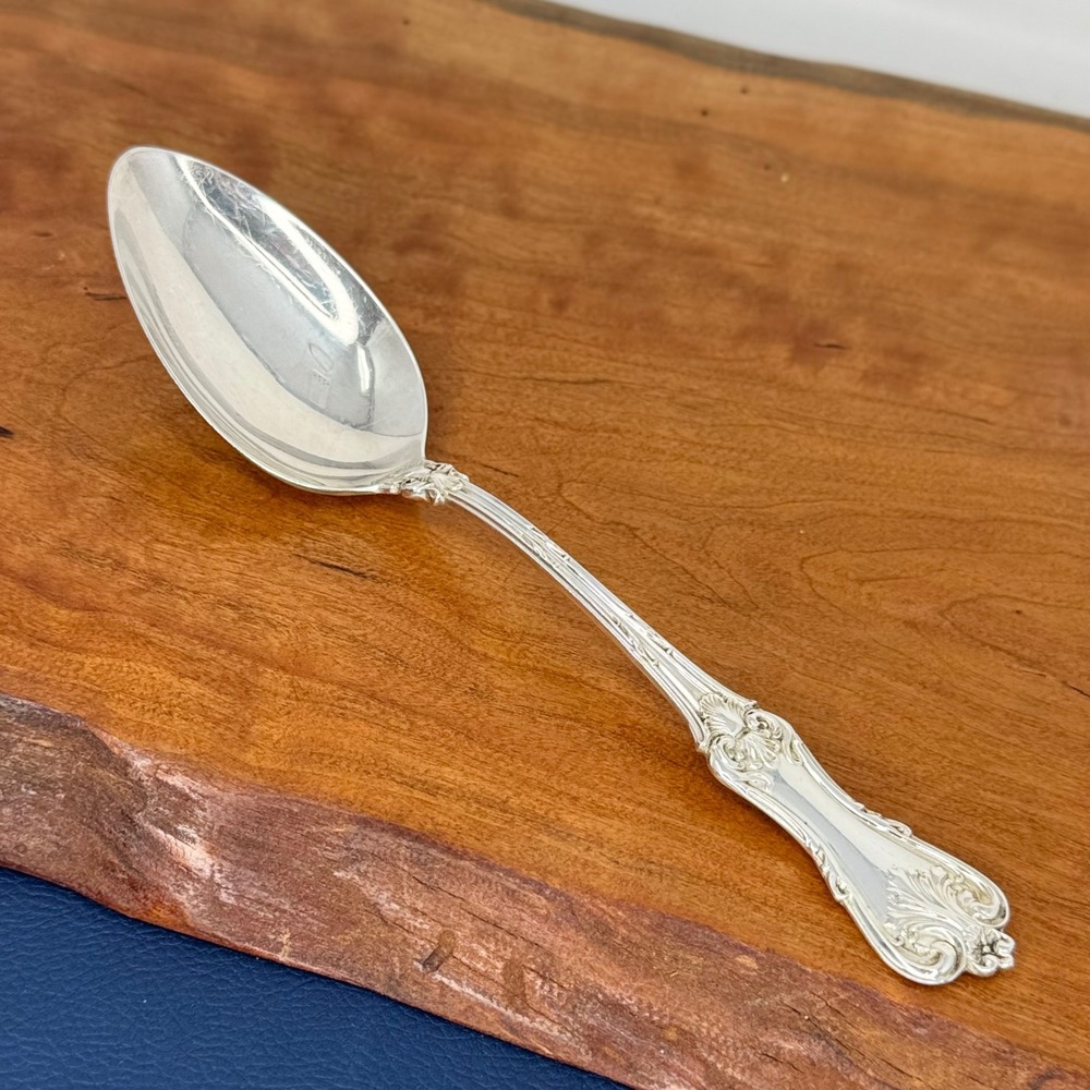 Frank W. Smith Federal Cotillion Ornate Sterling Silver Serving Spoon 8.25in